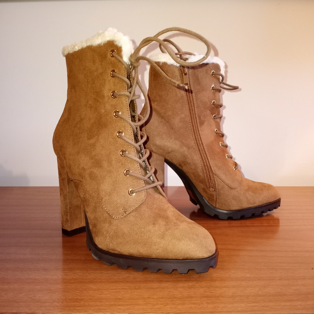 Aldo High Heel Lace Up Booties